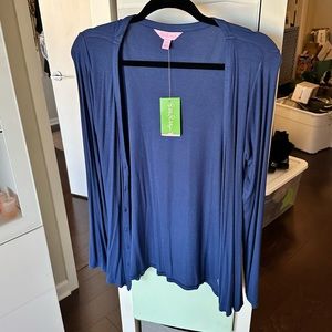 Lilly Pulitzer Women's Lorne Cardigan in High Tide Navy Blue - Medium